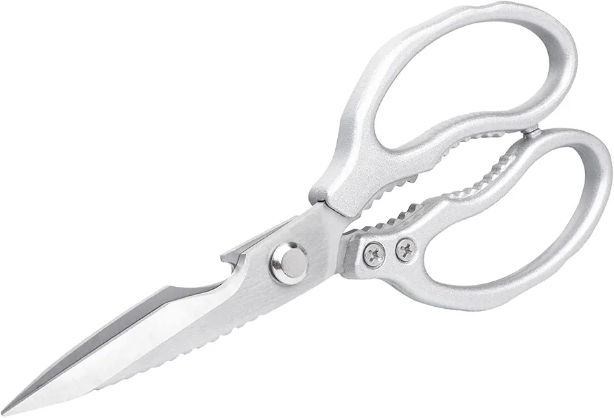 Kitchen Shears - Multi-Function Kitchen Scissors - Stainless Steel Utility Scissors (Silver)