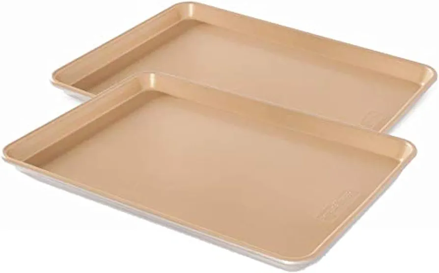 Nordic Ware Naturals Aluminum NonStick Baker's Half Sheet, 2-pack