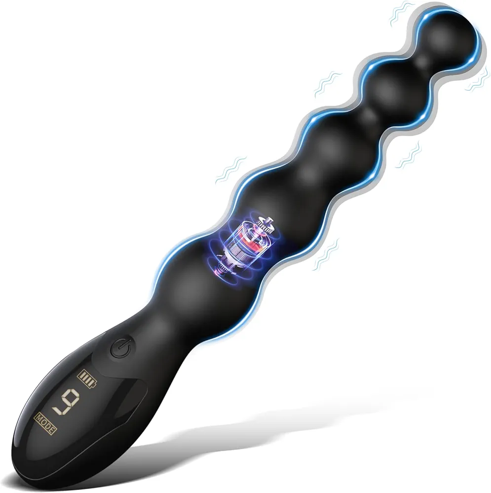 Male Sex Toys Anal Beads Butt Plug - Adult Toys Anal Toys Sex Toys for Men Adult Toy Sex Toy Anal Vibrators Graduated & Display Design Anal Toys Dildo Prostate Massager with 9 Vibration Modes