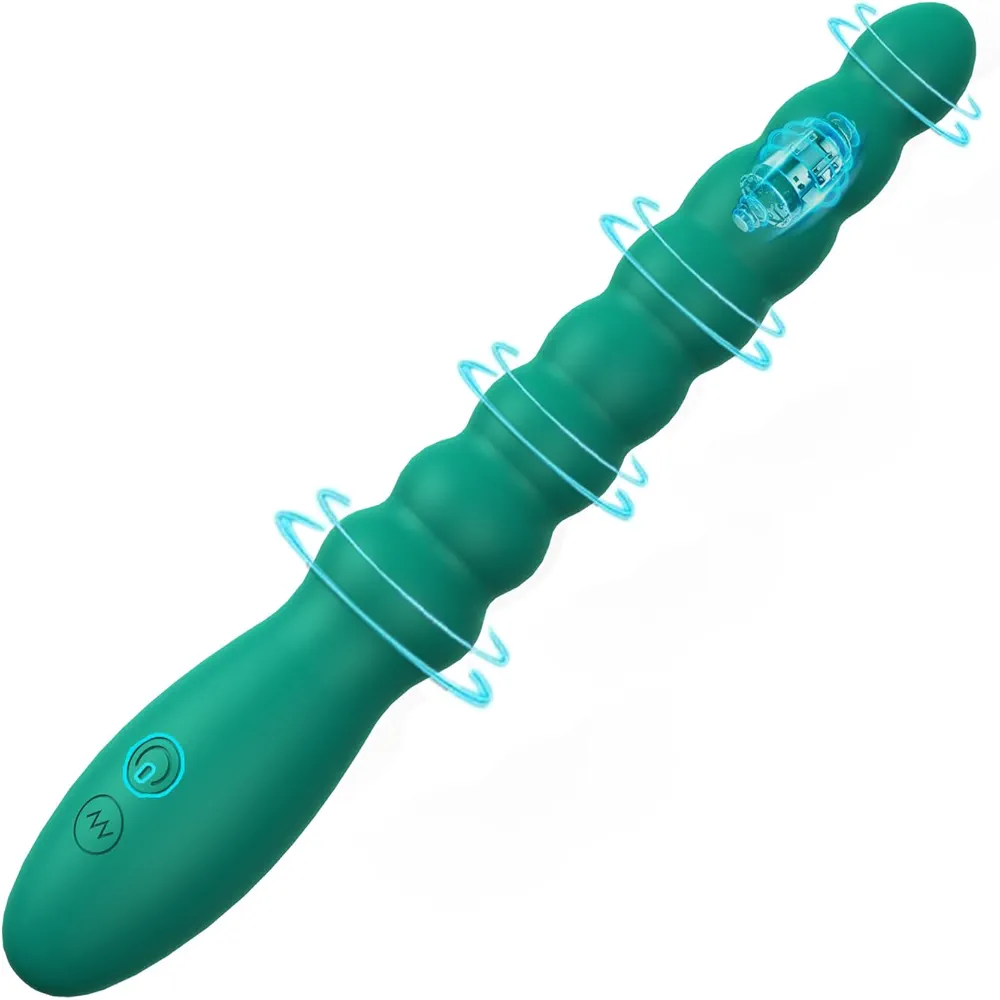 Vibrating Anal Beads Butt Plug,Anal Sex Toys with Adult Toy Prostate Massager,G Spot Vibrator Anal Plug with 10 Vibration Modes,Rechargeable Silicone Sex Stimulator for Men