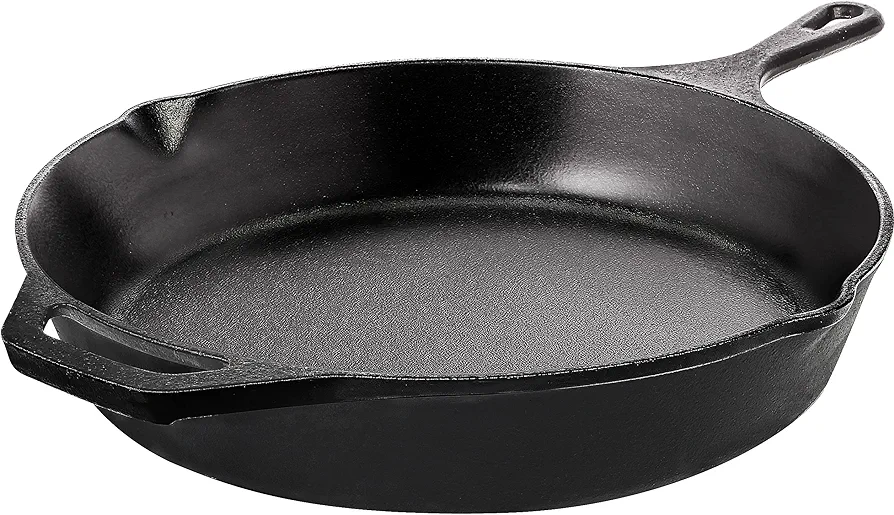 Utopia Kitchen Saute Fry Pan - Chefs Pan, Pre-Seasoned Cast Iron Skillet - Frying Pan 12 Inch - Safe Grill Cookware for Indoor & Outdoor Use - Cast Iron Pan - Cooking Gifts for Men & Women (Black)