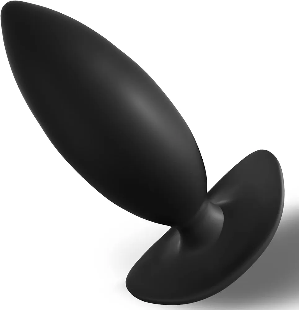 Anal Plug Butt Plug with Safe Curved Base Prostate Massager Dilator Sex Toy for Men Women Masturbation (S)