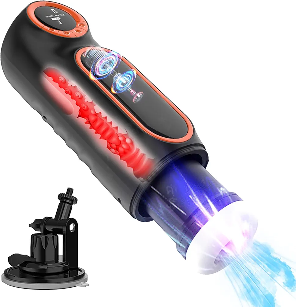 Sex Dick Stroke Ultimate Man Pleasure Toy Sucking Blow Jobmachine for Men Vibration & Thrusting & Suction Automatic Penis Stroker Silicone Electric Pussy Cock Stimulator Hands Free Male Masturbator